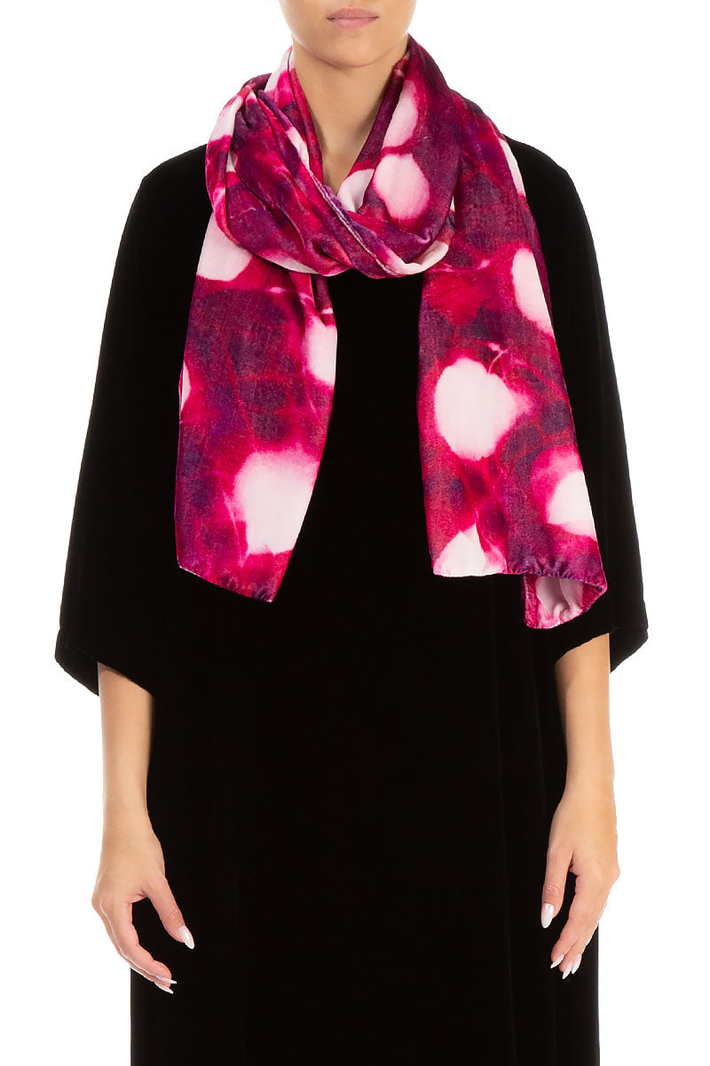 Pink Dream Silk Velvet Scarf