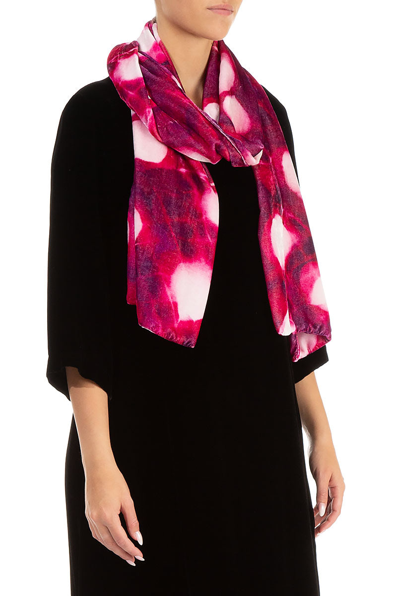 Pink Dream Silk Velvet Scarf