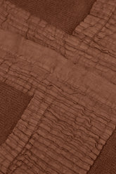 Pintuck Front Aged Copper Linen Cardigan 6