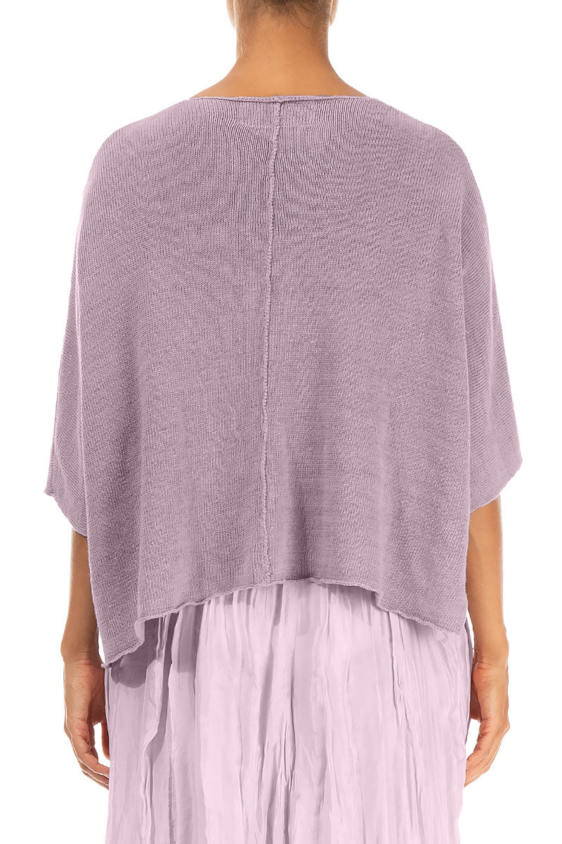 Pintuck Front Lilac Linen Cardigan