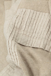 Pintuck Front Natural Linen Cardigan 5