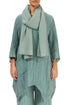 Pistachio Textured Silk Scarf 1