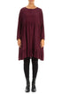 Pleated Wine Silk Bamboo Dress 1