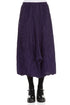 Pocket Knot Crinkled Royal Purple Silk Skirt 1