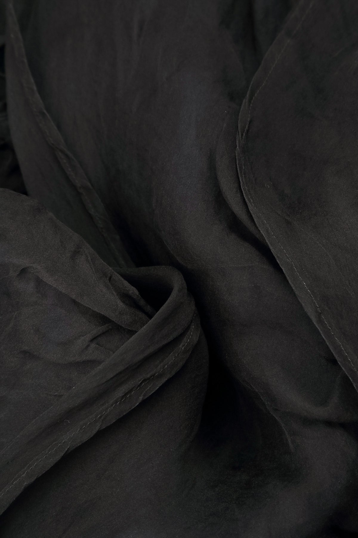 Pockets Black Silk Chiffon Jacket 6