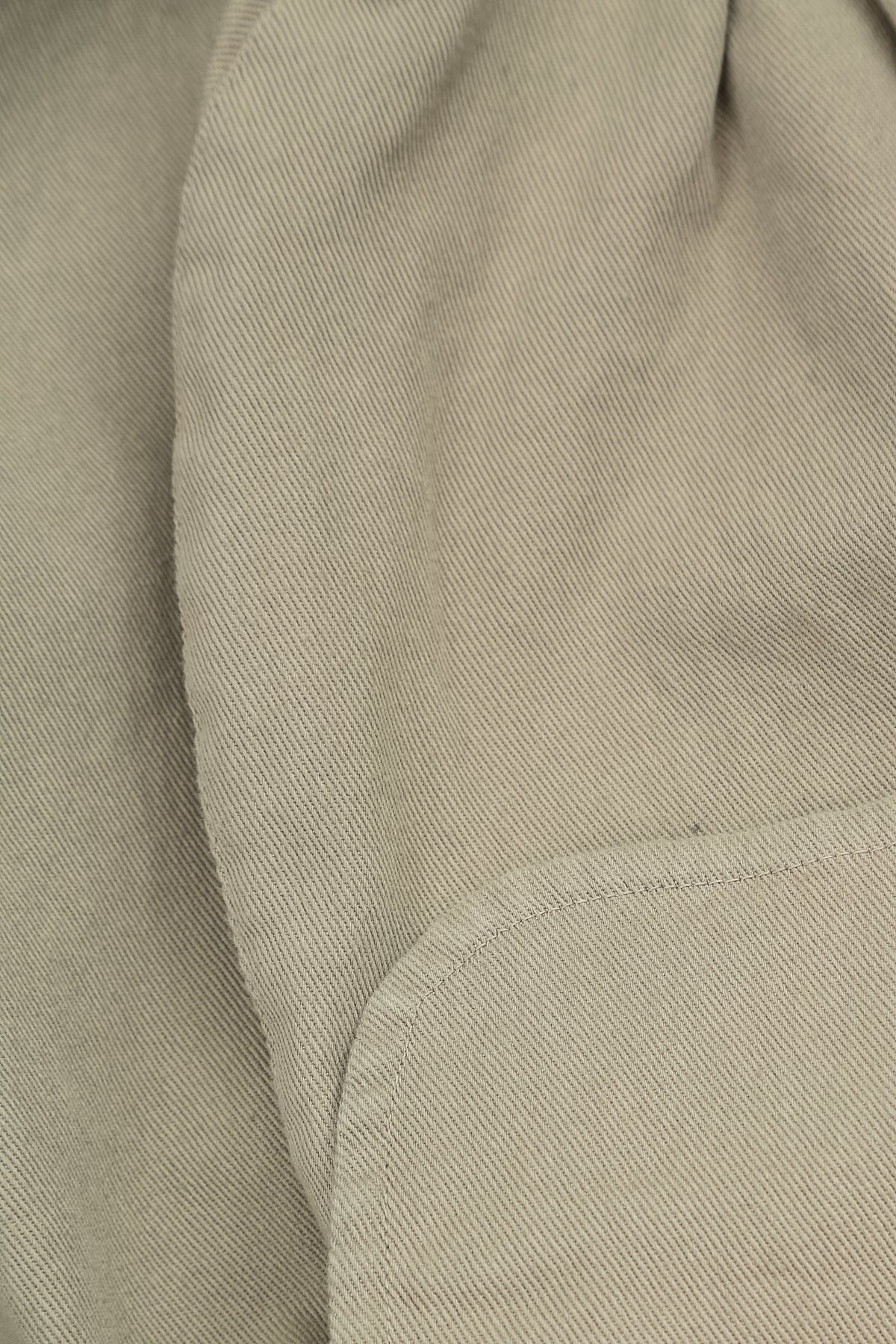 Pointed Hem Olive Grey Denim Cotton Jacket