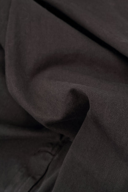 Pointed Hem Warm Charcoal Denim Cotton Jacket