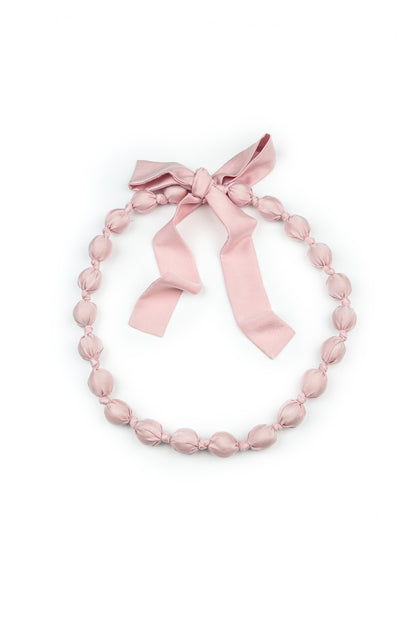 Powder Pink Silk Bead Necklace