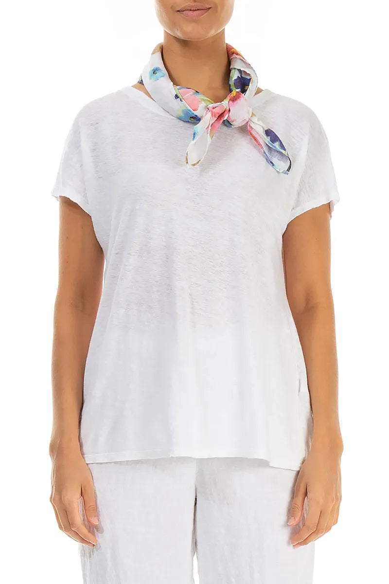 Square Primrose Linen Scarf 1