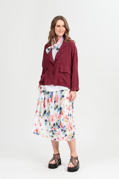 Square Primrose Linen Scarf 6