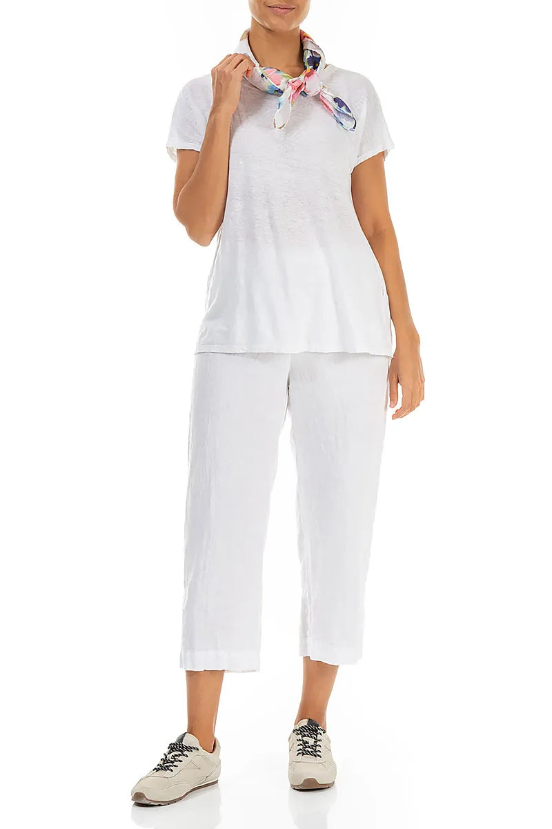 Square Primrose Linen Scarf 2