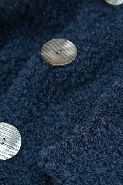 Blue Violet Alpaca Wool Cardigan