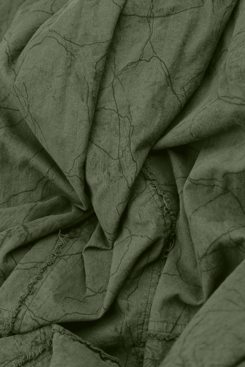 Raw Collar Forest Mist Marble Cotton Jacket 7