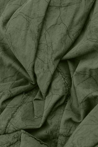 Raw Collar Forest Mist Marble Cotton Jacket 7