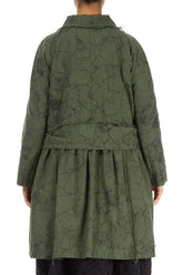 Raw Collar Forest Mist Marble Cotton Jacket 3