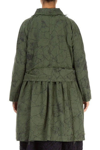 Raw Collar Forest Mist Marble Cotton Jacket 3