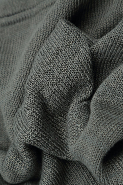 Gilet en lin Raw Collar gris sauge