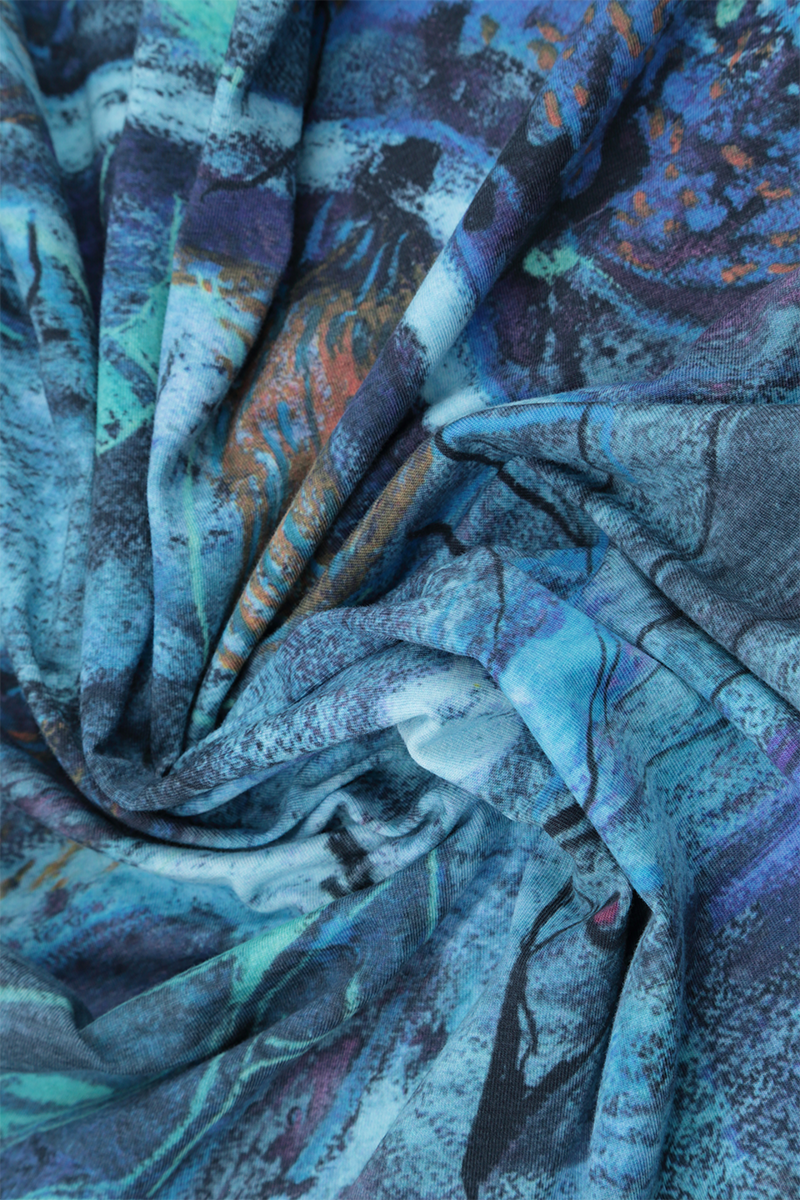 Raw Edge Blue Reverie Cotton Blouse 5