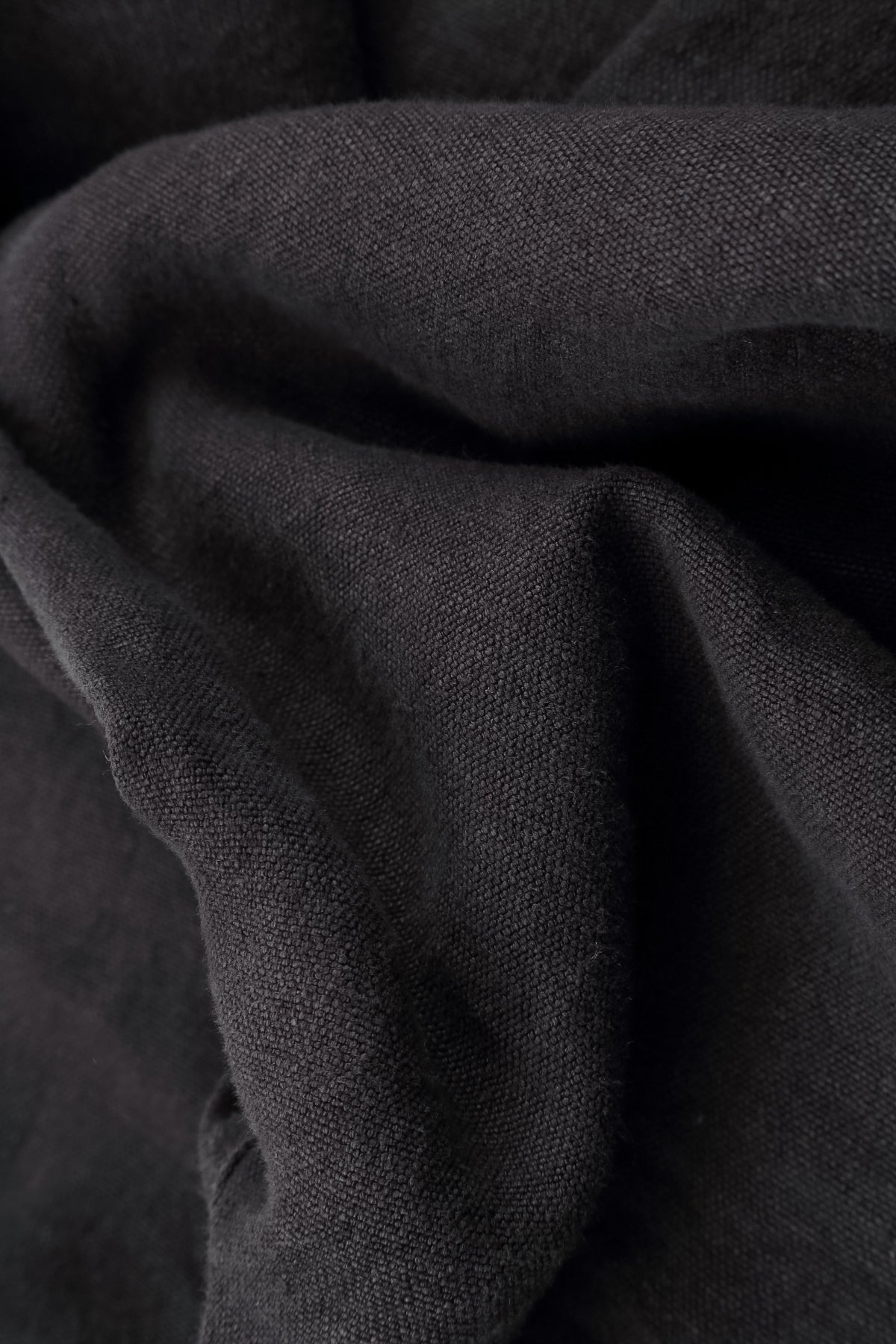 Raw Edge Pockets Graphite Heavy Linen Trousers 5