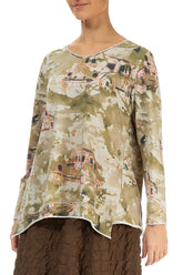 Raw Edge Retro Cotton Blouse 3