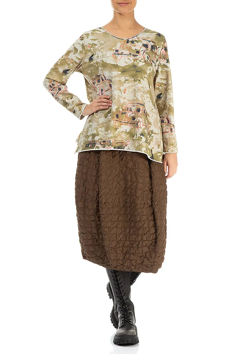 Raw Edge Retro Cotton Blouse 4