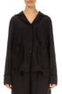Raw Edge Three Pockets Black Silk Bamboo Jacket 1