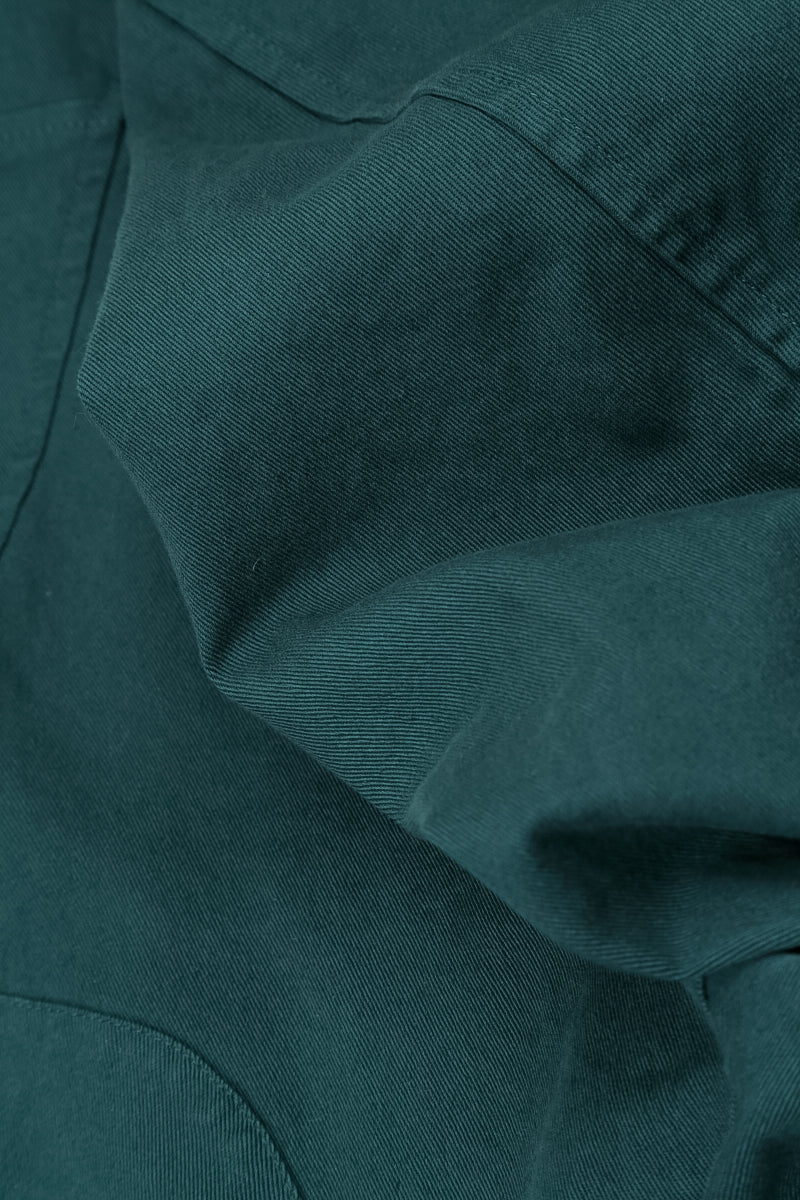Relaxed Barrel Deep Turquoise Denim Cotton Trousers 6