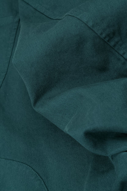 Relaxed Barrel Deep Turquoise Stretch Cotton Trousers