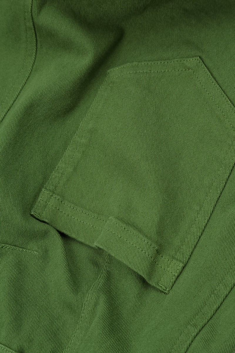 Relaxed Barrel Shamrock Green Denim Cotton Trousers 6