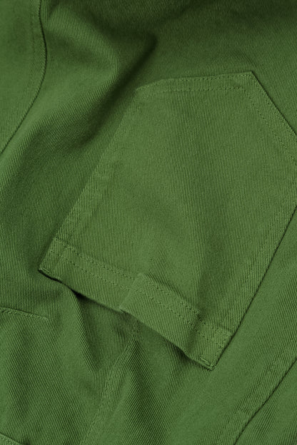 Relaxed Barrel Shamrock Green Denim Cotton Trousers