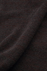 Relaxed Collar Chocolate Wool Sweater 6