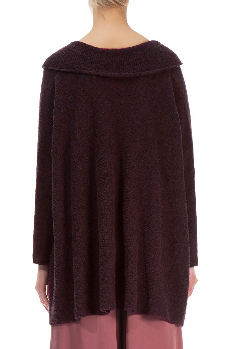 Relaxed Collar Mulberry Wool Sweater