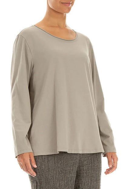 Relaxed Olive Cotton Blouse