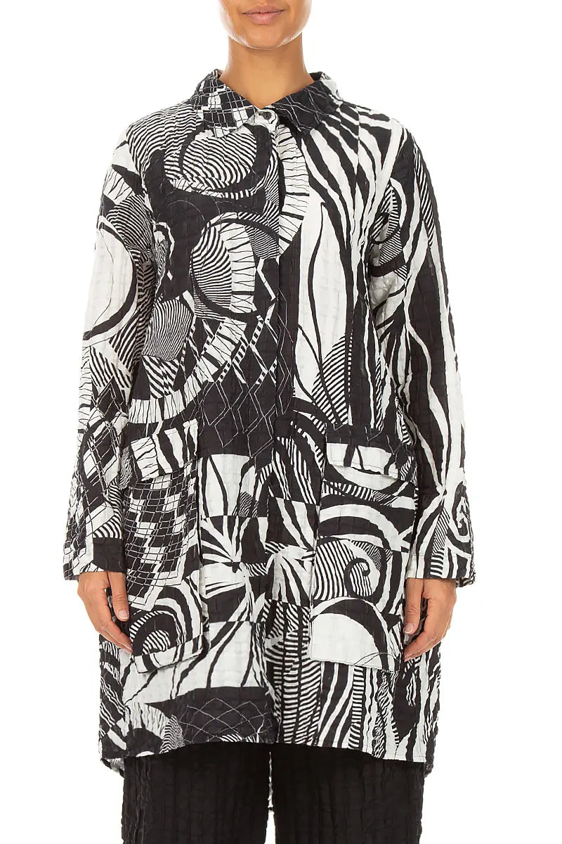 Relaxed Orbit Checkered Linen Cotton Jacket