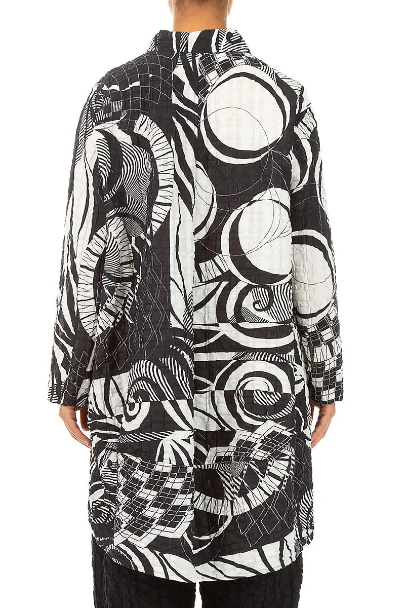 Relaxed Orbit Checkered Linen Cotton Jacket