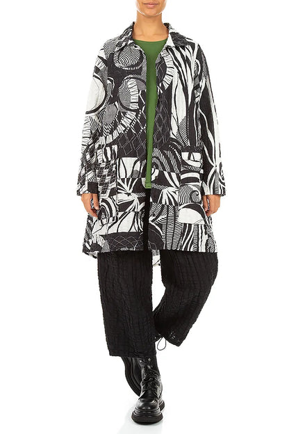 Relaxed Orbit Checkered Linen Cotton Jacket
