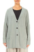 Relaxed V-Neck Pistachio Wool Cardigan 1