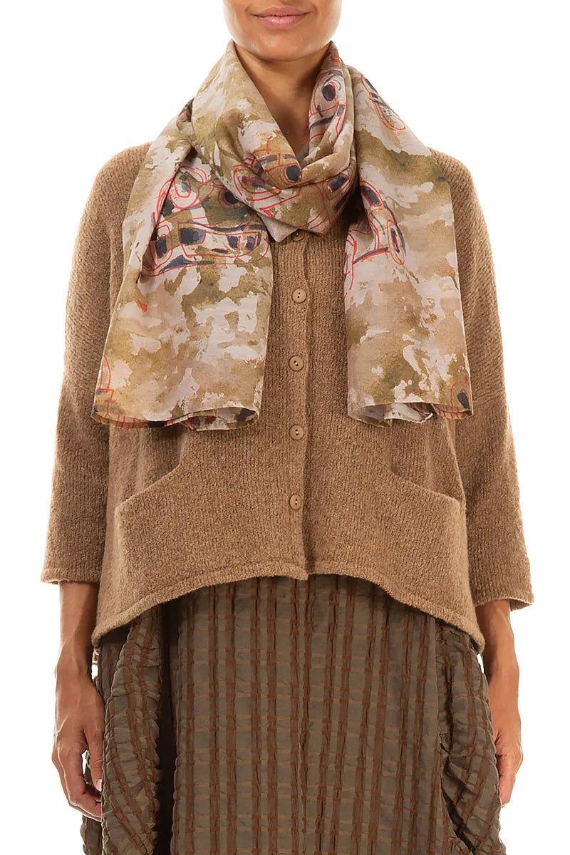 Retro Silk Cotton Scarf 2