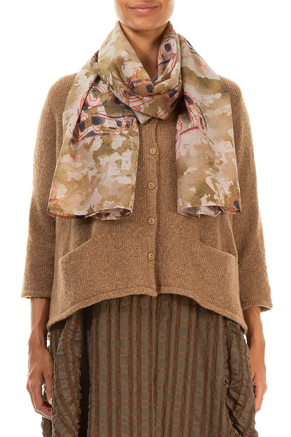 Retro Silk Cotton Scarf 2