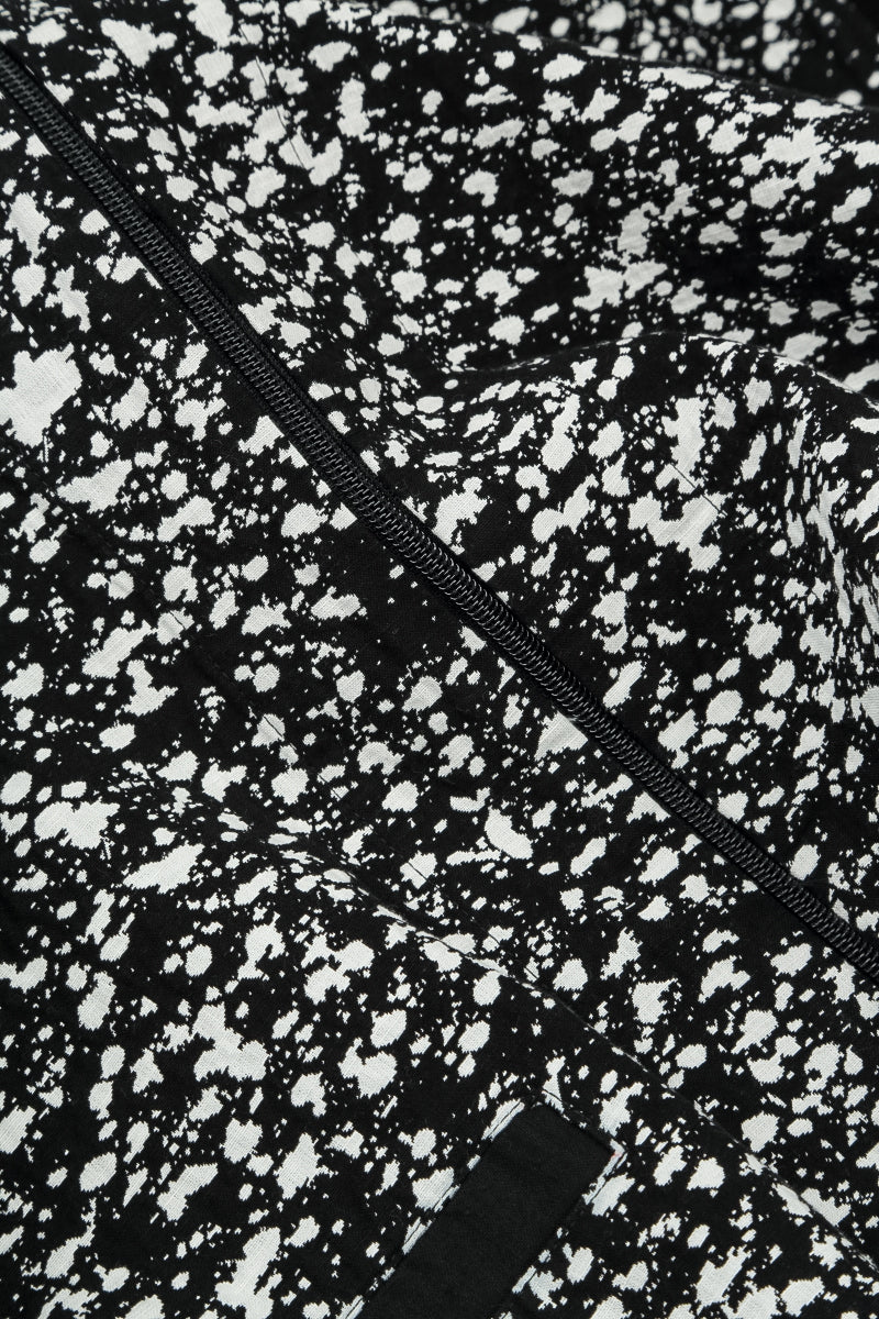 Reversible Speckled Black White Cotton Gilet 5
