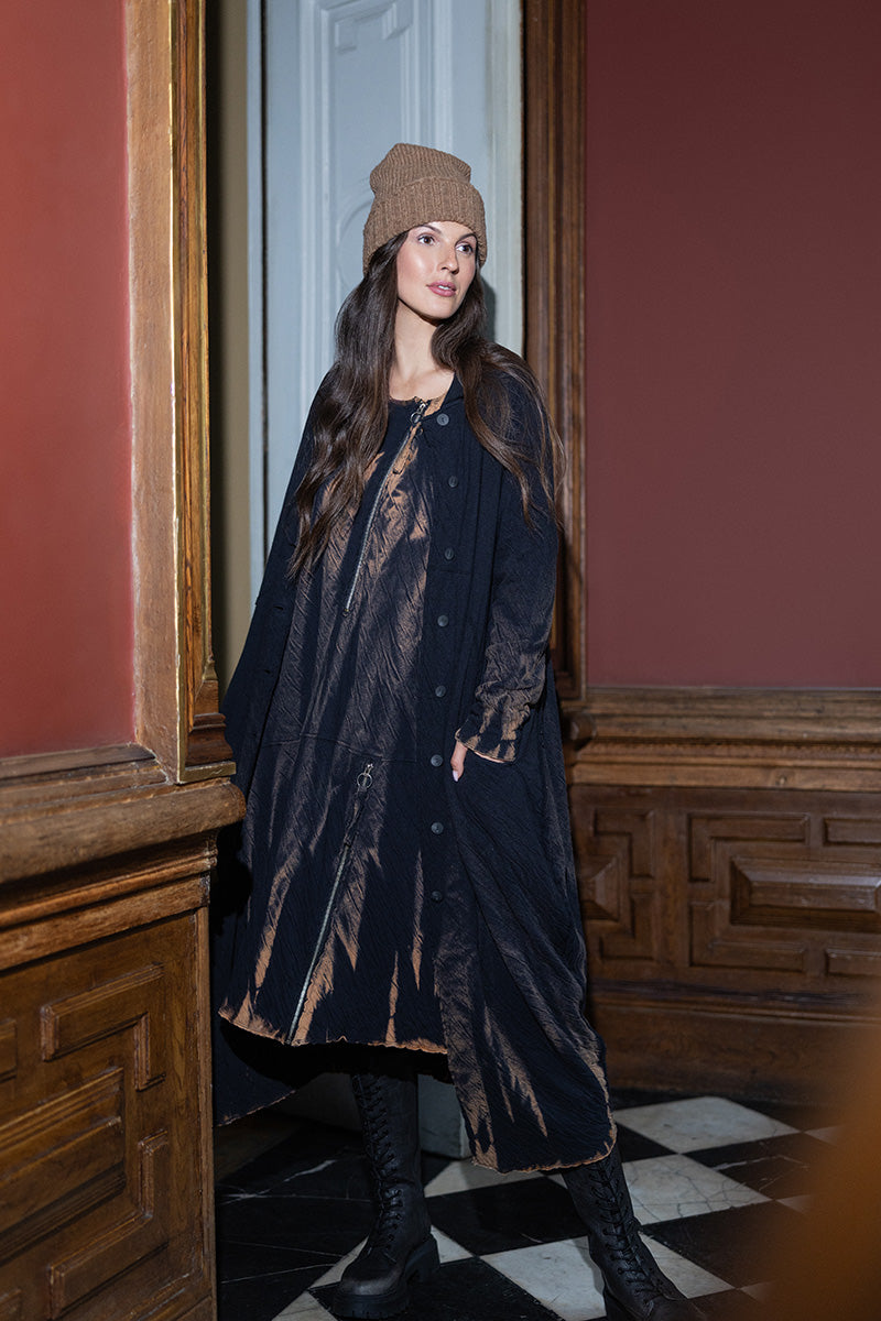 Ribbed Mélange Caramel Wool Beanie Hat 6