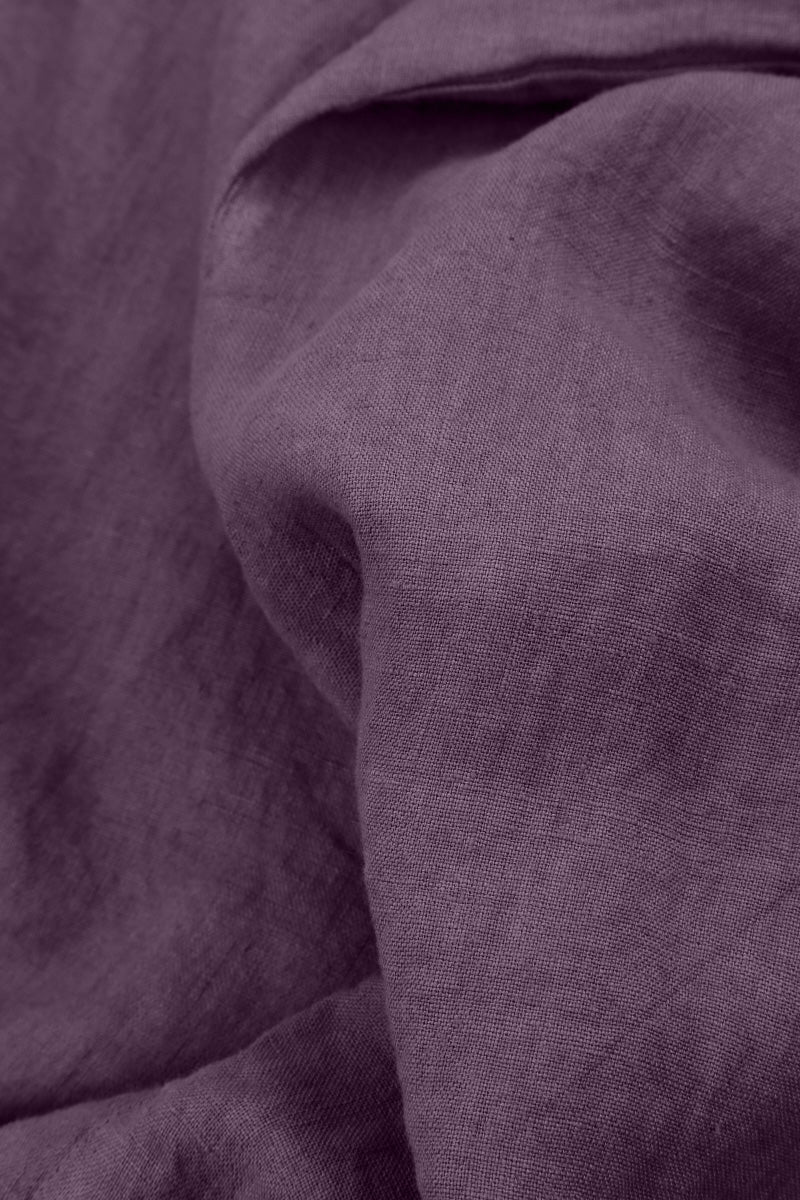 Roll Up Amethyst Linen Trousers