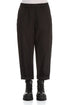 Roll Up Black Cotton Twill Trousers 1