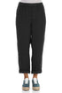 Roll Up Black Mélange Linen Trousers 1