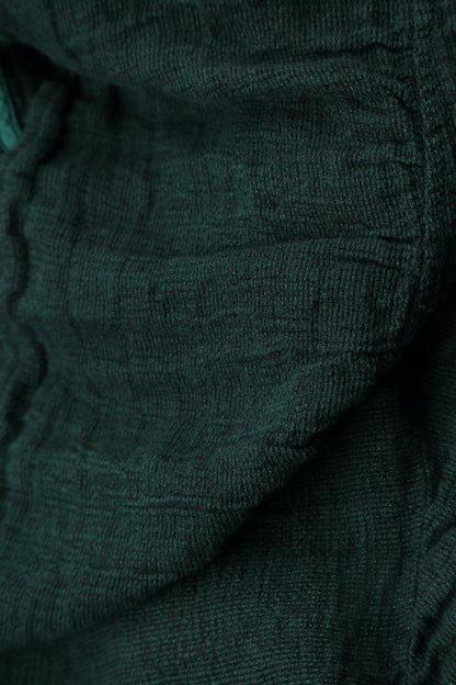 Roll Up Emerald Mélange Linen Trousers