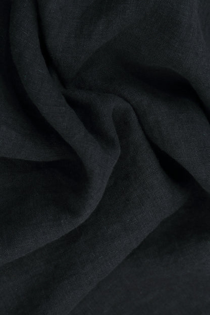 Roll Up Graphite Linen Trousers 4