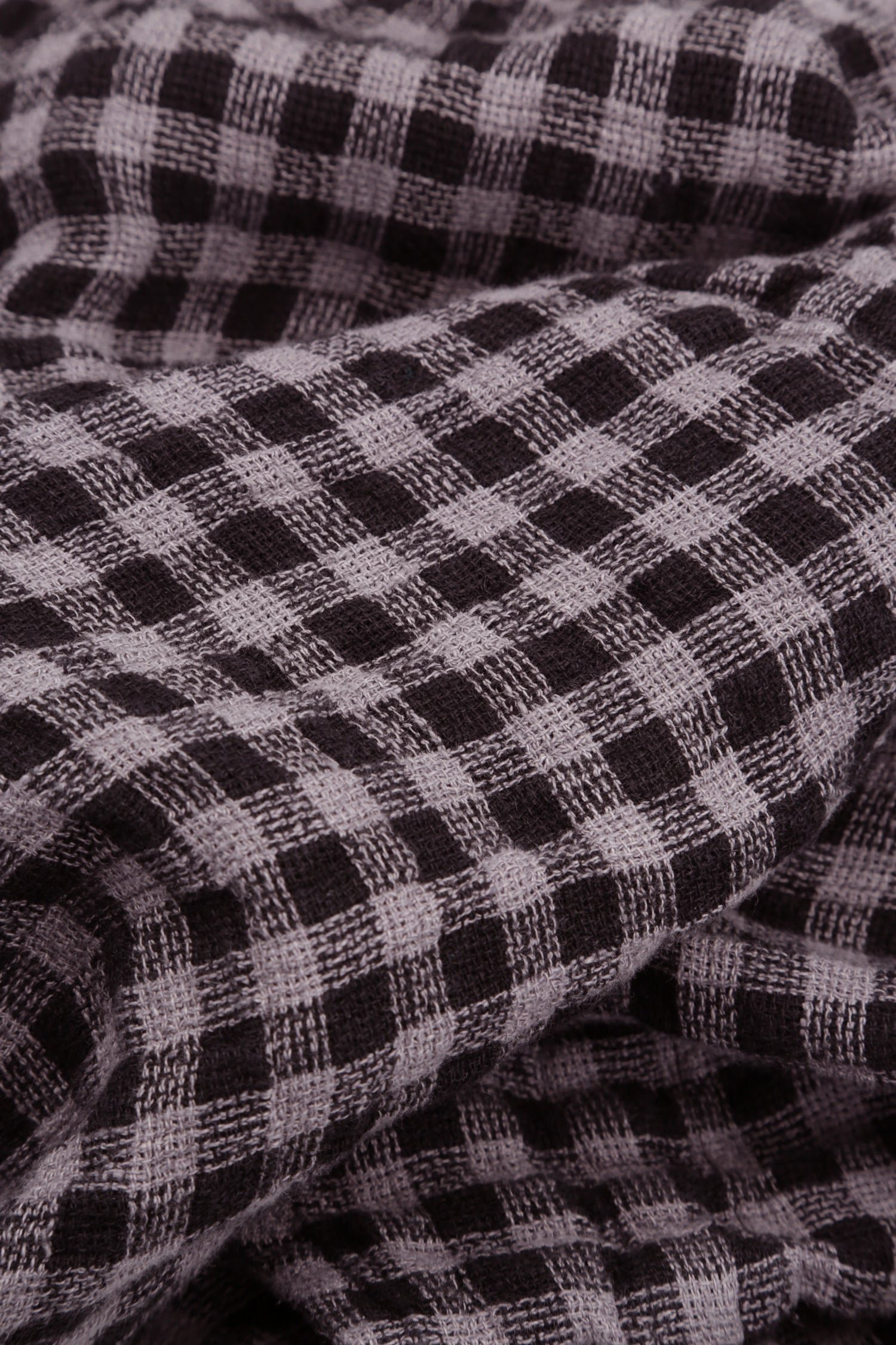Roll Up Lilac Grey Check Linen Trousers 4