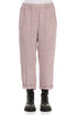 Roll Up Pink Check Linen Trousers 1