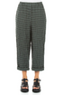 Roll Up Sage Heritage Check Linen Trousers 1