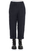 Roll Up Slate Blue Mélange Linen Trousers 1